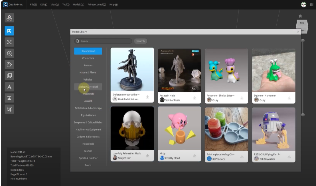 Creality Slicer Screenshot
